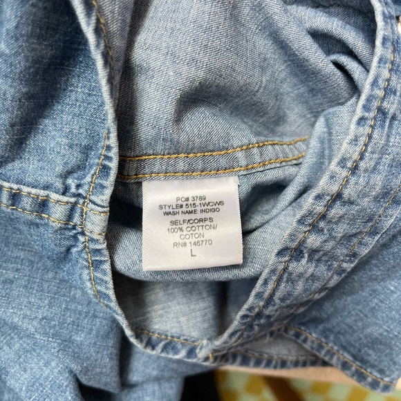 Re/Done pearl snap denim shirt, size L - Picture 6 of 6